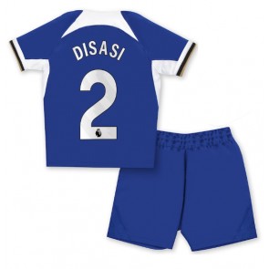 Chelsea Axel Disasi #2 Koszulka Podstawowych Dziecięca 2023-24 Krótki Rękaw (+ Krótkie spodenki)